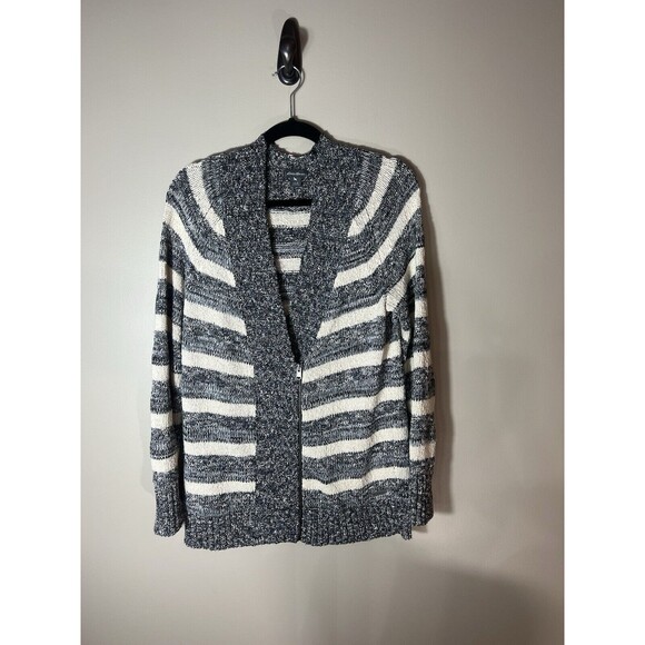 Eddie Bauer Women's Striped Button-Down Cardigan Large - Picture 1 of 11